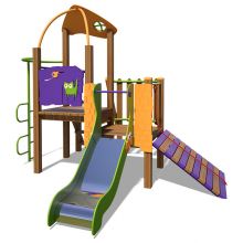 Игровой комплекс зелено-фиолетово-оранжый "Кроха-NEW" TЕ810 NEW
