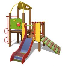 Игровой комплекс красно-зелено-желтый "Кроха-NEW" TЕ810 NEW