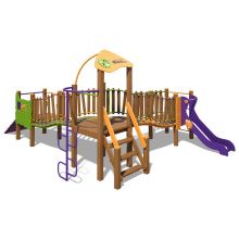Игровой комплекс зелено-фиолетово-оранжевый "Волна-NEW" TЕ812 NEW